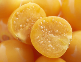 przekrojony owoc jagody inkaskiej