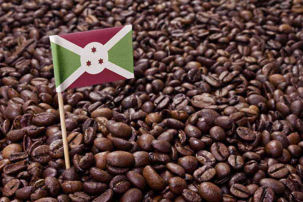 Kawa z flagą Burundi