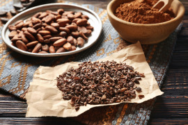 surowe ziarno kakaowca
