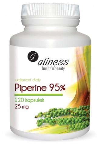 Piperyna 95% 25 mg - 120 kapsułek