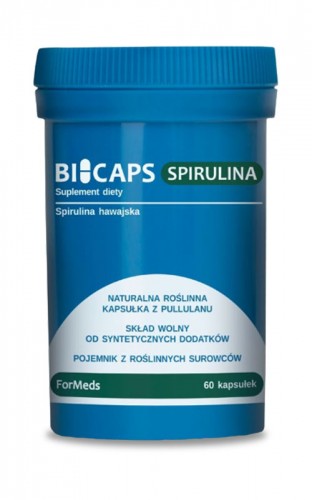 Bicaps Spirulina Hawajska 60 kaps 530 mg, Formeds