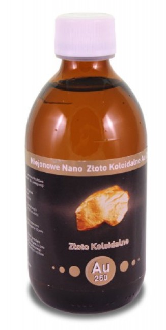 Niejonowe Nano Złoto koloidalne AU 250 - 25 ppm 300 ml Vitacolloids