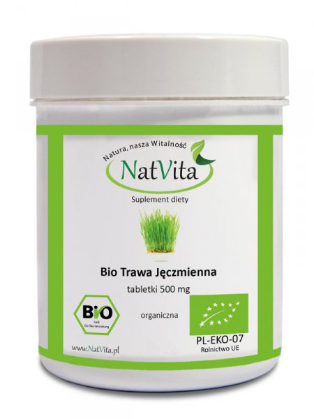 Młody jęczmień Bio tabletki 120gram Natvita             
