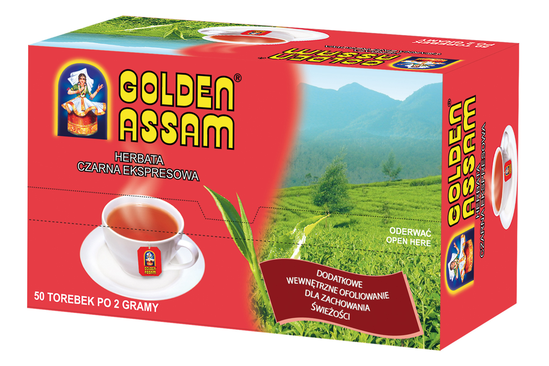 Oskar Herbata expresowa Golden Assam 50 saszetek
