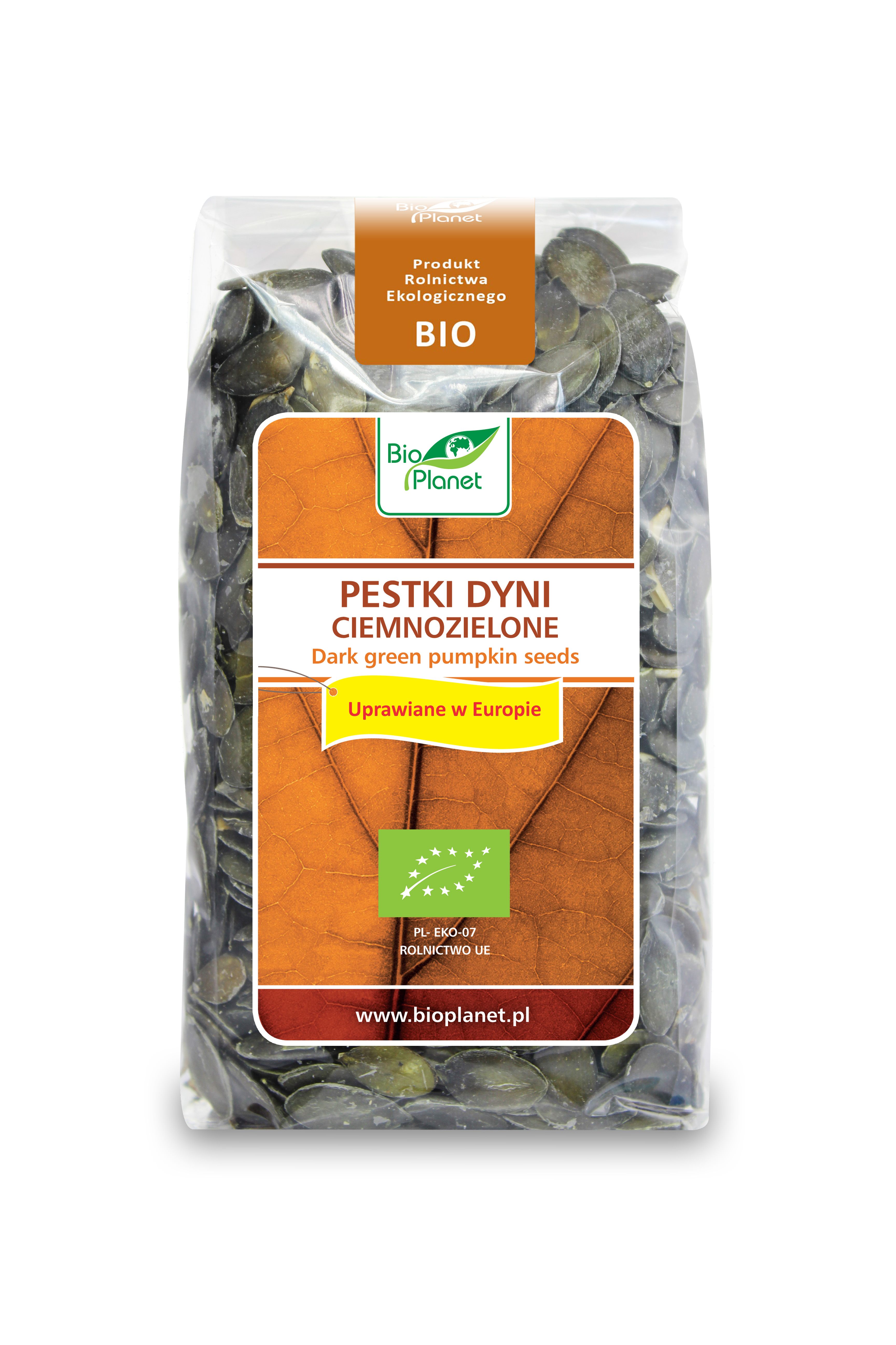 Pestki dyni ciemnozielone z upraw w Europie BIO 0,350 kg