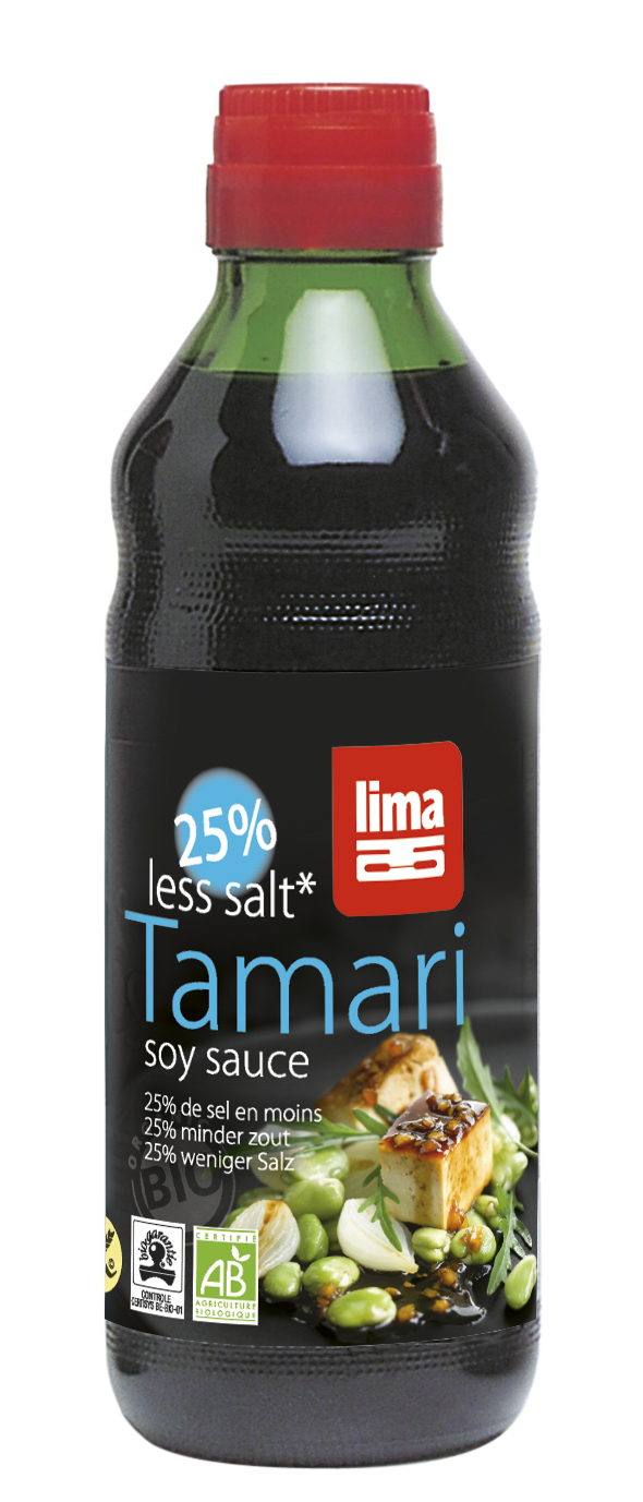 Lima Sos Sojowy Tamari 25% mniej soli Bezglutenowy BIO 250 ml