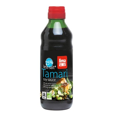 Lima Sos Sojowy Tamari 25% mniej soli Bezglutenowy BIO 500 ml