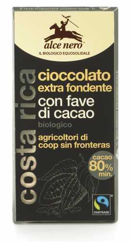 Czekolada gorzka z kawałkami kakao FAIR TRADE BIO 100 g - ALCE NERO