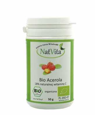 Acerola 18% BIO witamina C z wiśni aceroli Brazylia 50g NatVita