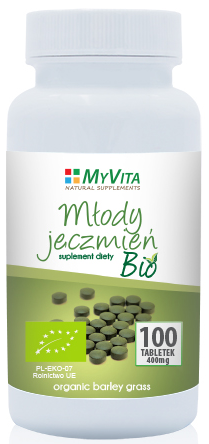 Młody zielony jęczmień BIO 100 tabletek 500mg MyVita