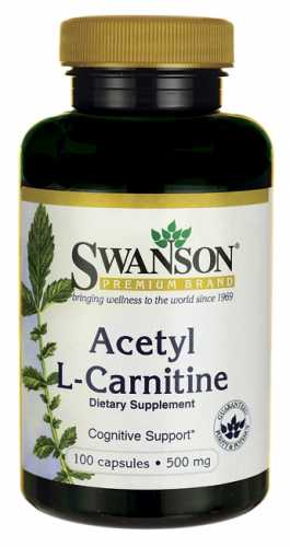 Acetyl L-Carnitine ALC 500mg acetyl karnityny 100 kapsułek SWANSON