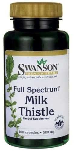 Ostropest plamisty 500mg Milk Thistle 100 kapsułek SWANSON