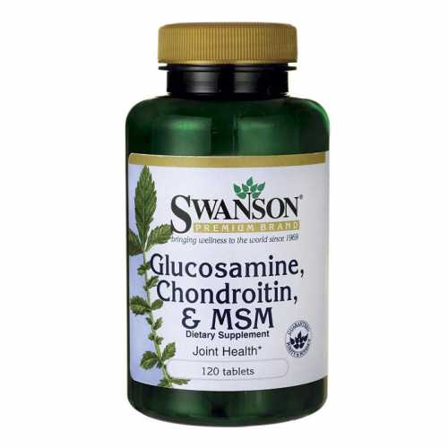 Glukozamina 250mg Chondroityna 200mg MSM 150mg Glucosamine Chondroitin 120 kapsułek SWANSON