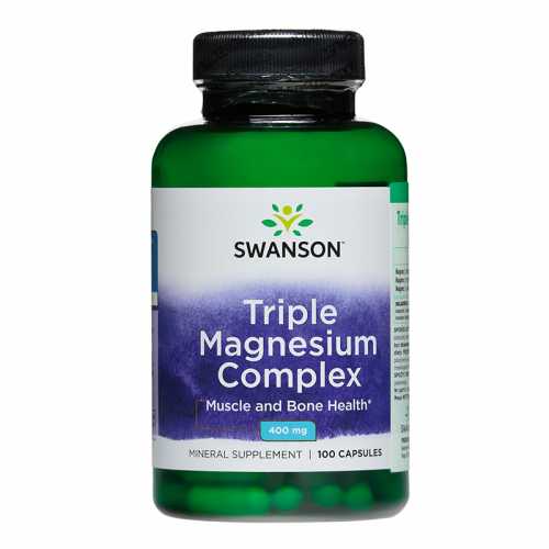 Kompleks magnez z trzech form 400mg Triple Magnesium Complex 100 kapsułek SWANSON