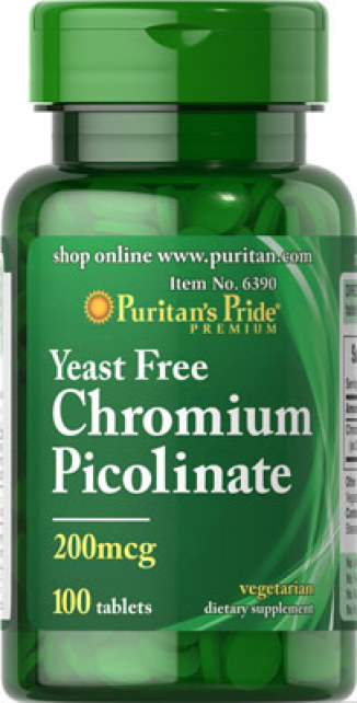 Chrom 200mcg Chromium Picolinate 100 kapsułek Puritan's Pride