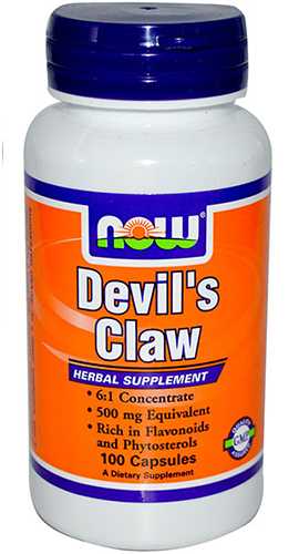 Diabelski pazur Devil's claw 500mg 6:1 ekstrakt 100 kapsułek NOW FOODS