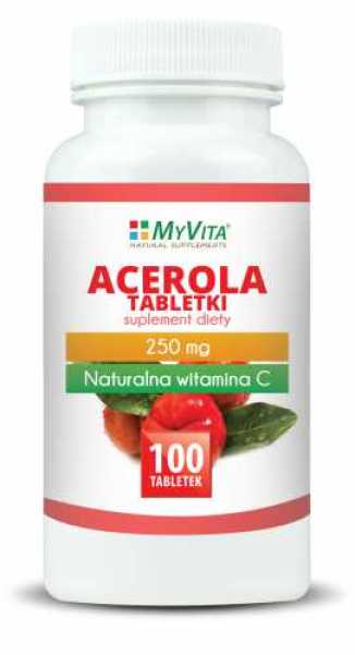 Acerola naturalna witamina C 250mg 100 tabletek MyVita