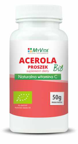 Acerola BIO naturalna witamina C proszek 50g MyVita