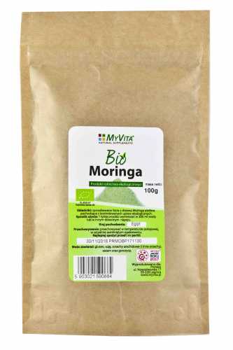 Bio Moringa Oleifera sproszkowany liść 100g MyVita