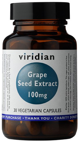 Wyciąg z pestek winogron Grape seed extract OPC 100mg 30 kapsułek Viridian