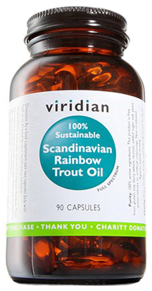 Ekologiczny olej ze skandynawskiego pstrąga tęczowego w kapsułkach 90 kapsułek Viridian