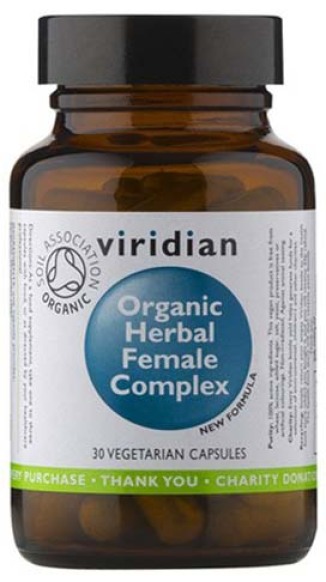 Ekologiczny kompleks ziół dla kobiet Organic herbal famale complex 30 kapsułek Viridian