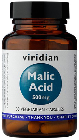 Kwas jabłkowy Malic acid 500mg 30 kapsułek Viridian
