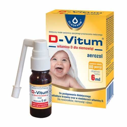 D-Vitum witamina D dla niemowląt areozol D3 400 j.m. 73 porcje 6ml Oleofarm