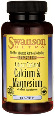 Chelat wapnia i magnezu Albion Chelated Calcium & Magnesium 60 kapsułek SWANSON