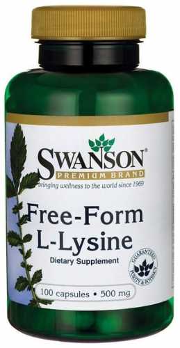 L-Lizyna Free-Form L-Lysine 500mg 300 kapsułek SWANSON
