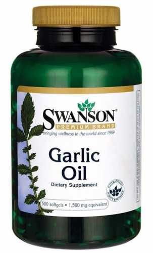 Olejek czosnkowy Garlic Oil 1500mg 500 kapsułek SWANSON