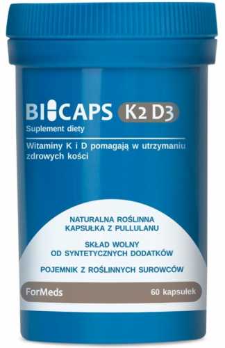 Bicaps K2 50ug + D3 2000 IU 60 porcji 60 kapsułek ForMeds