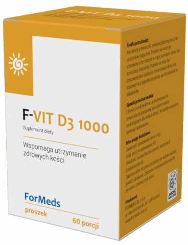 F-Vit D3 1000 Witamina D3 1000IU 60 porcji 48g ForMeds