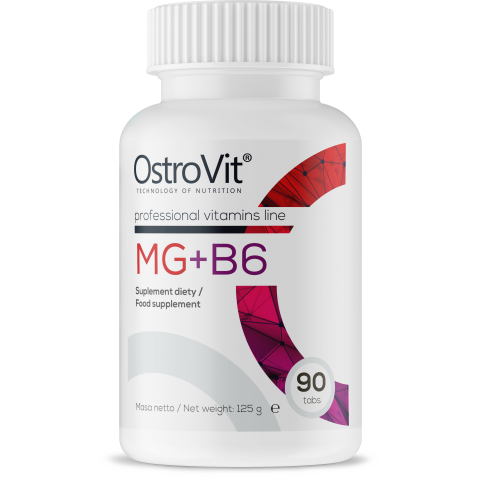 Mg + B6 Cytrynian magnezu + Witamina B-6 90 tabletek OstroVit