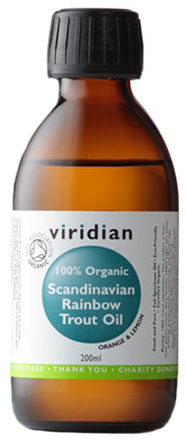 Ekologiczny olej ze skandynawskiego pstrąga tęczowego 200ml Viridian