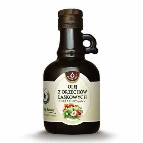 Olej z orzechów laskowych nierafinowany Oleje świata 250ml Oleofarm