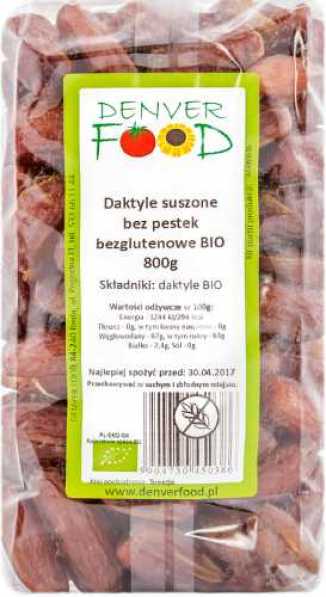 Daktyle suszone bezglutenowe BIO 800g Denver Food