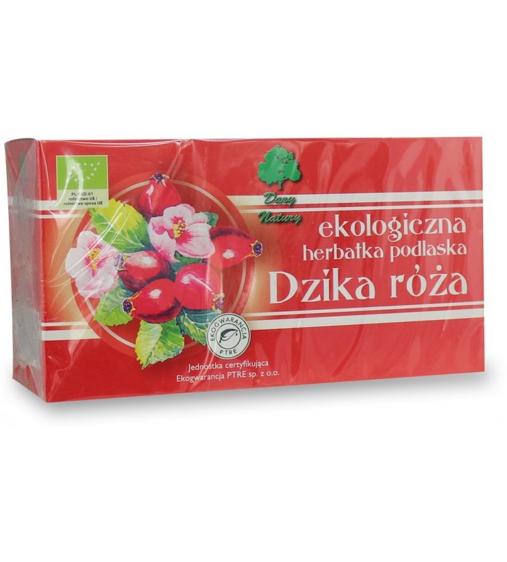 HERBATKA Z DZIKIEJ RÓŻY BIO (20 x 2.5 g) 50 g – DARY NATURY Zdrowe
