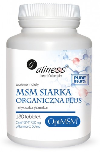Siarka Organiczna OptiMSM PLUS -180 tabl. Aliness