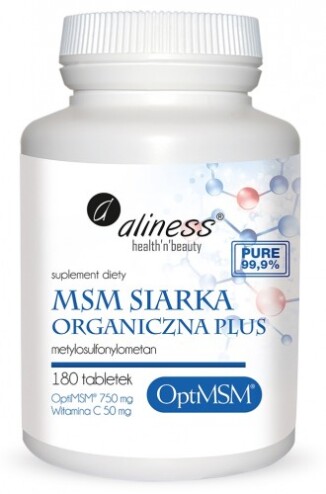 Siarka Organiczna OptiMSM PLUS -180 tabl. Aliness