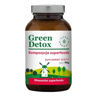 Green Detox - koktajl oczyszczający w proszku (90g) - Aura Herbals