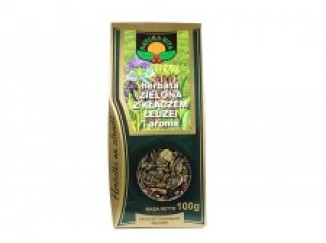 Herbata zielona z kłączem leuzei i aronią ( szczodrak krokoszowaty, aronia zielona herbata) 100g / Natura wita