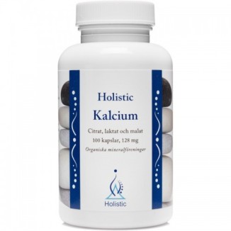 Holistic Kalcium łatwo przyswajalny wapń calcium 128mg 100 kaps.
