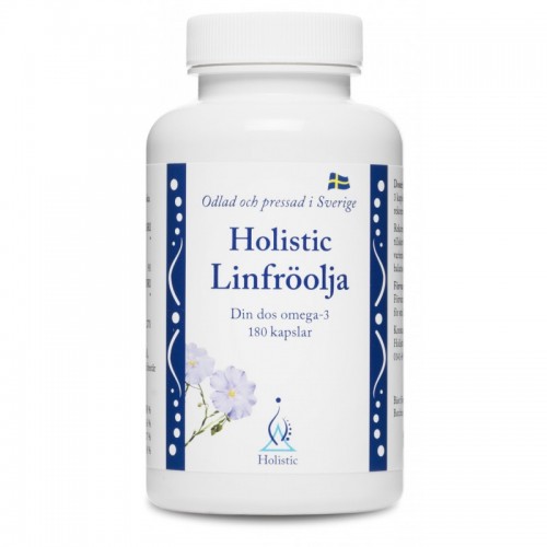 Holistic Linfröolja BIO olej lniany + witamina E omega 3 (180kaps.)