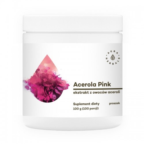 Acerola PINK 25% Ekstrakt z owoców aceroli 100g - Aura Herbals
