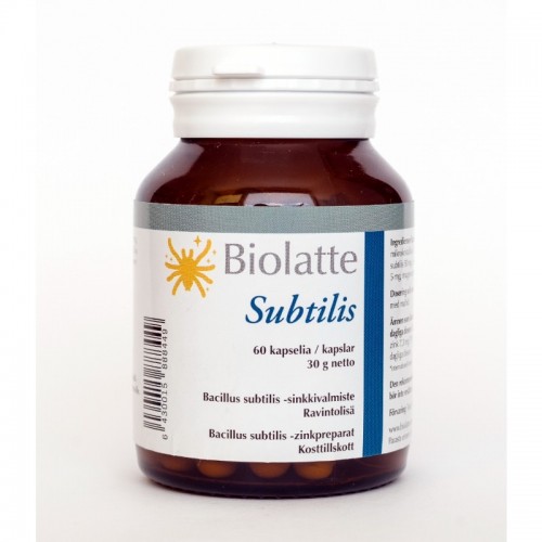 Biolatte Subtilis 60 kaps. Probiotyk + Cynk