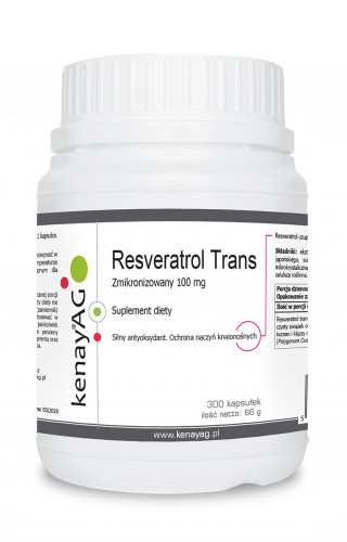 Resweratrol trans - zmikronizowany 100 mg (300 kapsułek) - suplement diety