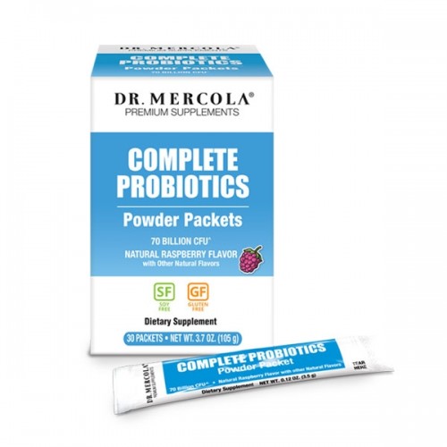 Probiotyki w proszku o smaku malinowy (dr Mercola) (30 saszetek 3,5 g)